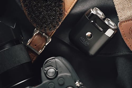 Makinë rroje, Adler, AD 2936, dy koka, USB-C, pa kabllo, 250mAh, e zezë