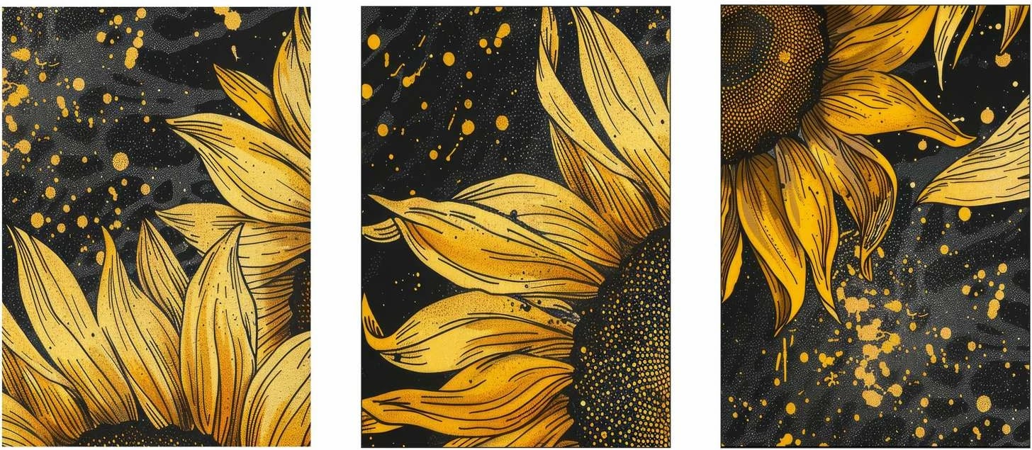 Pikturë dekorative me kornizë MDF (3 copë), Wallity, Mp3-00105, 21x30 cm