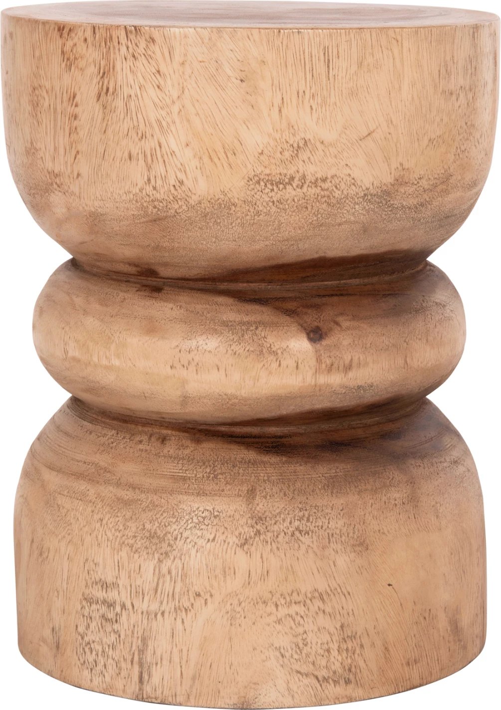 Stool anësor/tavolinë rrethore BELLO, dru suar natyral, FH9900.11, 35x46cm