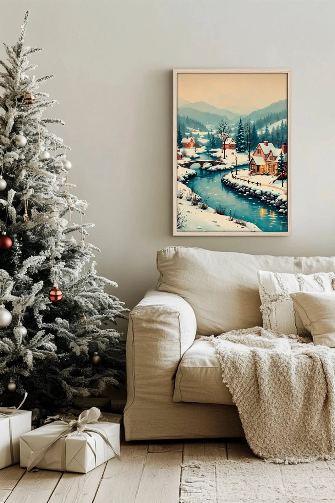 Pikturë dekorative me kornizë, Wallity, Nwyearsngmdl1, shumëngjyrëshe, 33x48cm