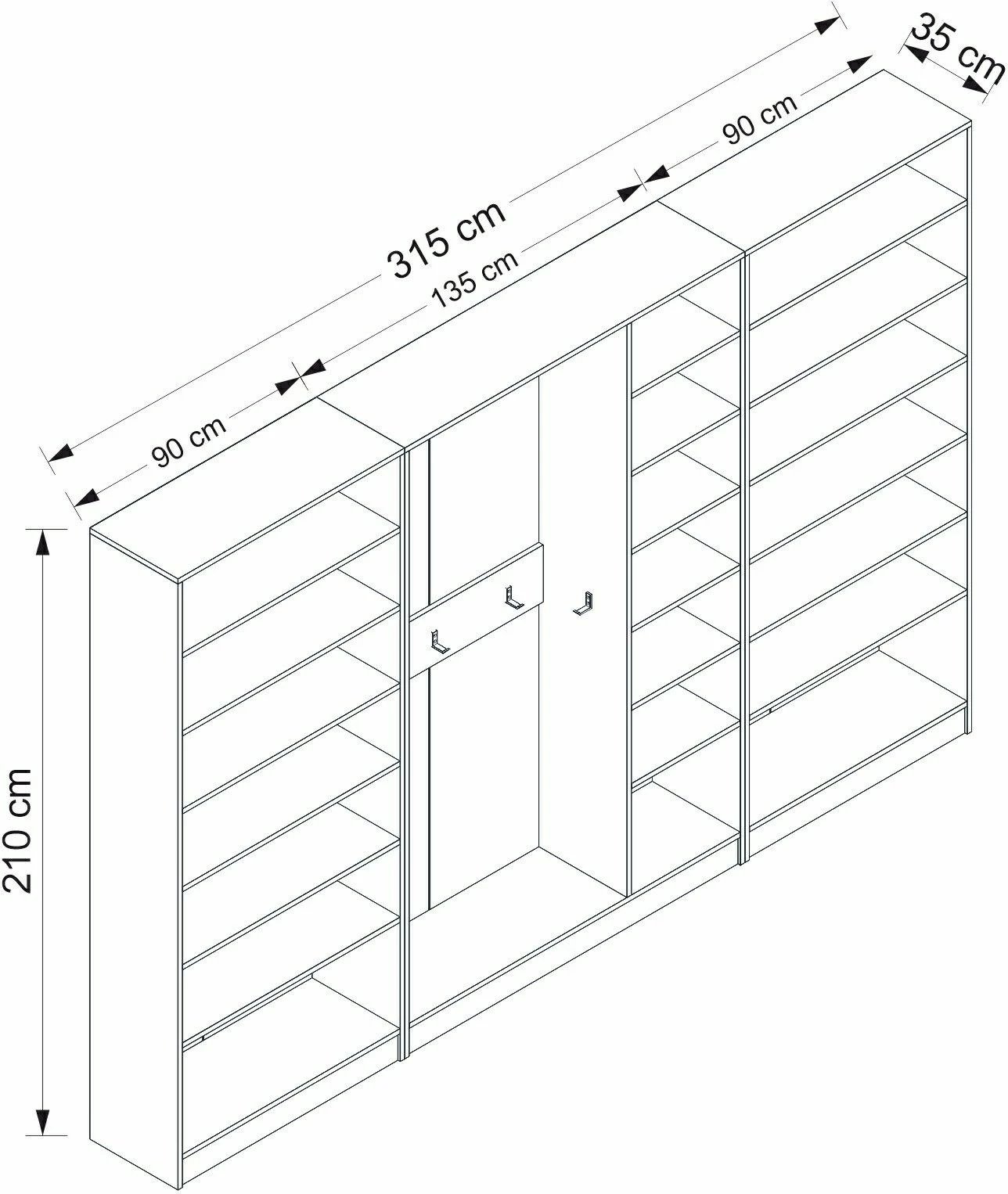 Stendë korridori Skye Decor, ngjyrë antracit, Noah - 8215