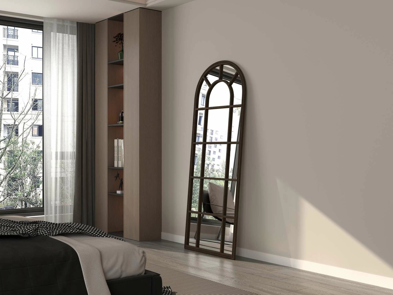 Pasqyrë Cheval, ngjyrë kafe, Skye Decor, 80x180cm