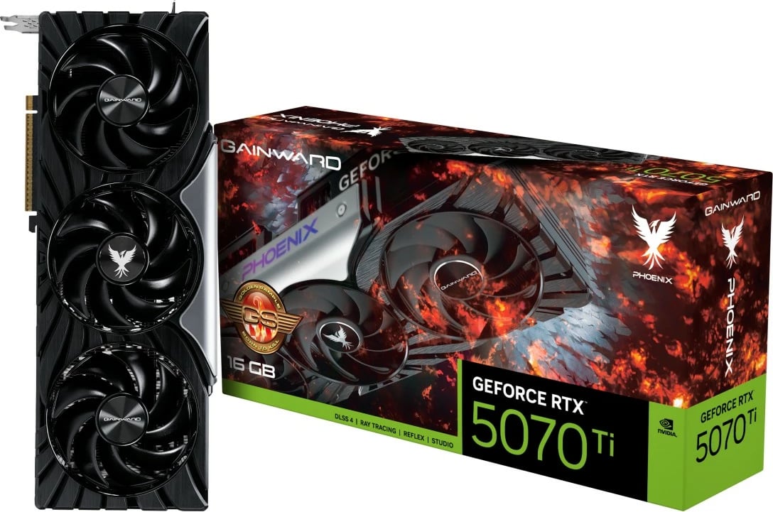 Kartelë grafike Gainward GeForce RTX 5070 Ti Phoenix GS V1, 16GB, GDDR7, PCI Express 5.0, e zezë
