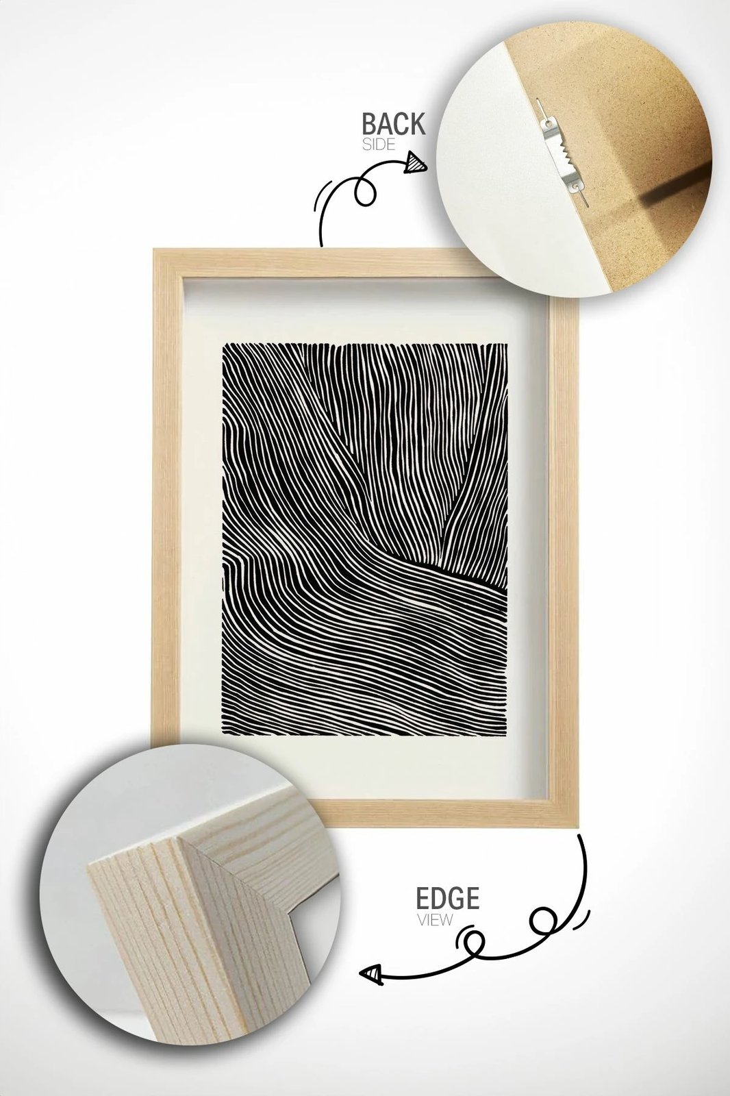 Pikturë dekorative me kornizë, Wallity, Lmnmdl32, shumëngjyrëshe, 33x48cm