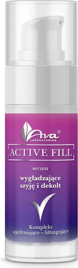 Serum për qafë dhe dekolte për femra Ava Laboratorium Active Fill Serum Smoothing Neck and Décolleté, 30ml