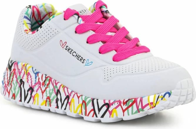 Atlete për vajza Skechers, të bardha