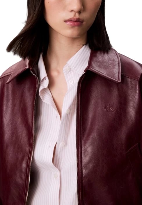 Jakne femra Calvin Klein Jeans bordeaux