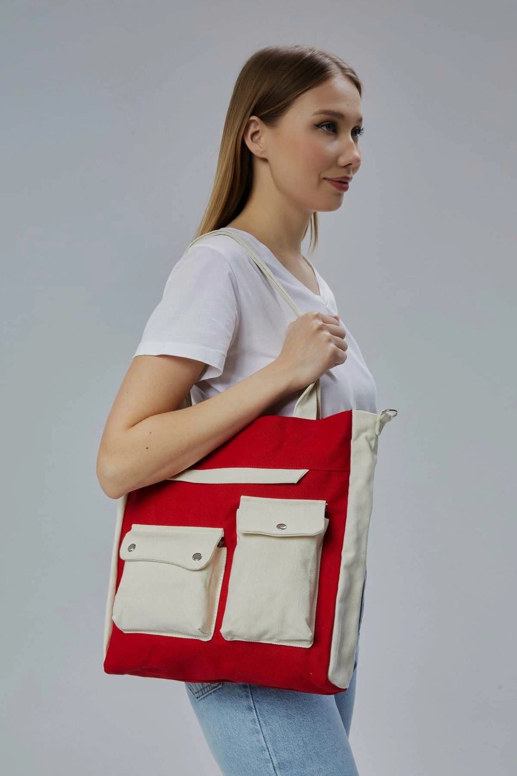 Çantë tote Zoozie Bags, e kuqe, 2354