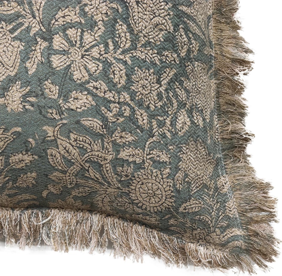 Jastëk dekorativ Jericho, pambuk, aqua-bezhë, 50x50cm