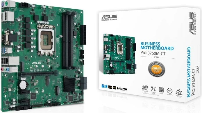 Pllakë amë ASUS PRO B760M-CT-CSM, LGA 1700, DDR5, micro ATX