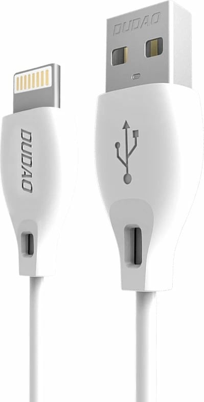 Kabllo Lightning Dudao L4L, 2m, 2.1A, e bardhë