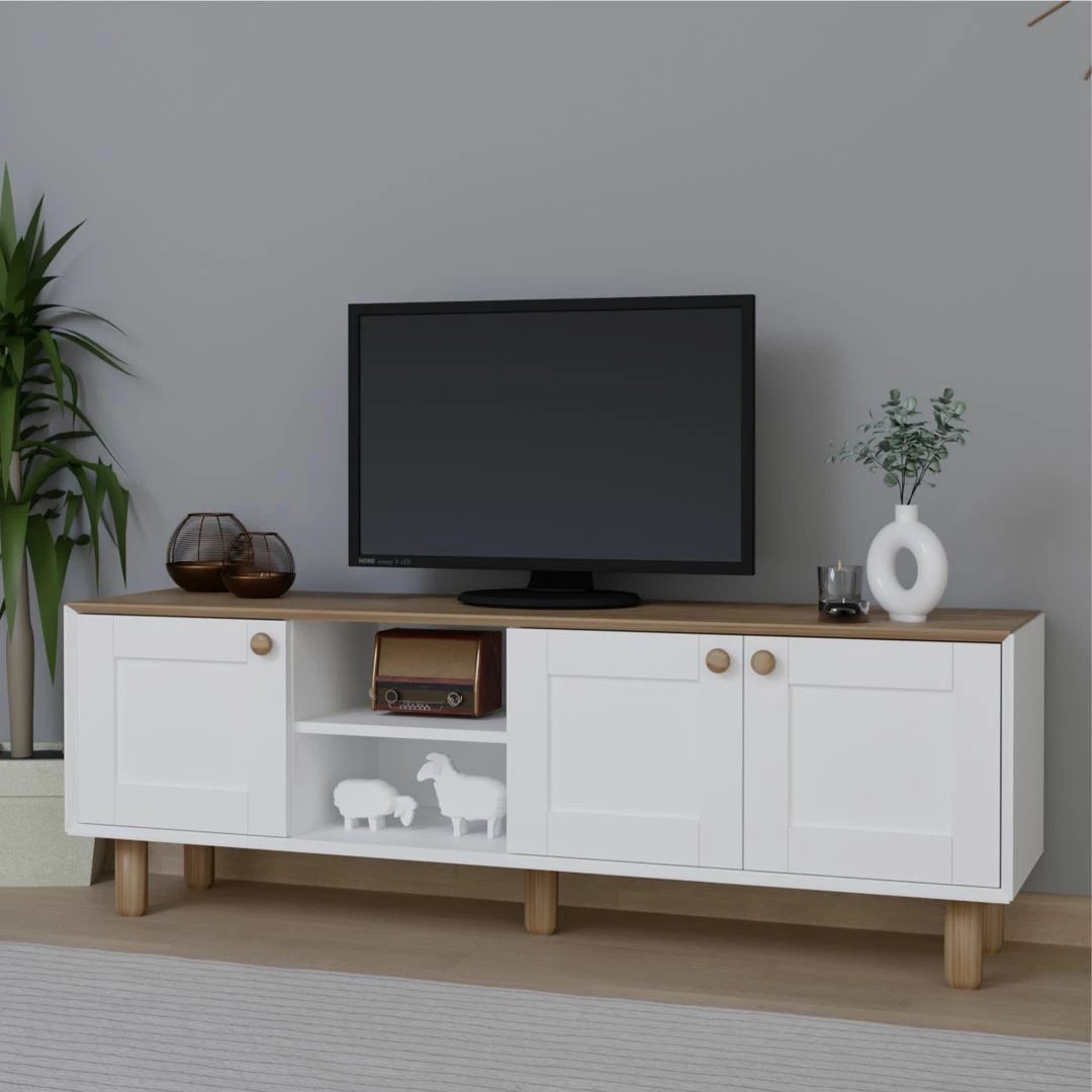 Komodë TV Skye Decor, stil bohemian, 1600-83, ngjyrë lisi kopshti