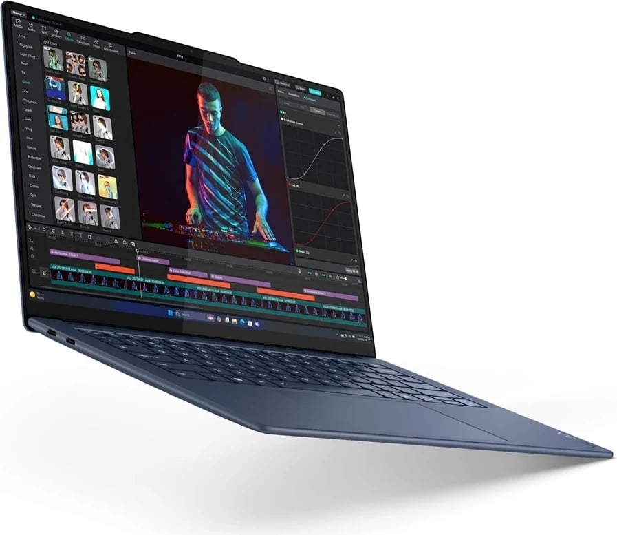 Laptop Lenovo Yoga Slim 7 14Q8X9, 14.5" Touchscreen 3K, Qualcomm Snapdragon X1E-78-100, 32 GB RAM, 1 TB SSD, Blu