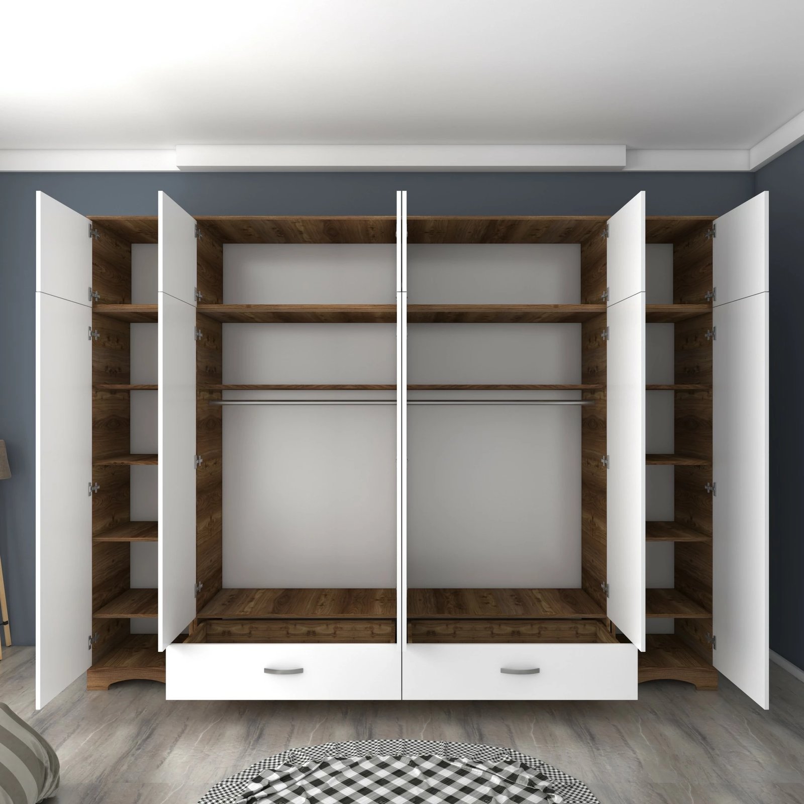 Dollap Skye Decor, ngjyrë arr dhe e bardhë, BA133 - 3907