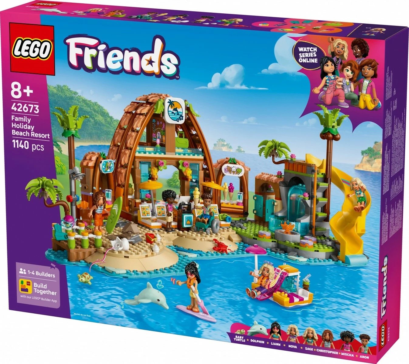 Set LEGO Friends 42673 Family Vacation at the Beach, 1140 pjesë
