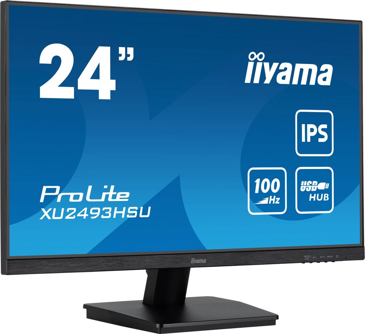 Monitor, IIYAMA, ProLite XU2493HSU XU2493HSU-B7, 24", IPS, 100 Hz, USB hub, e zezë