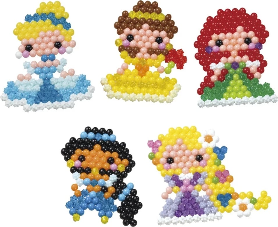 Set rruaza kreative Aquabeads EPOCH 31606, Disney Princess Dazzle, shumëngjyrëshe