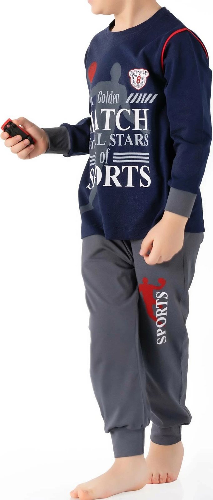 Pizhama për fëmijë Jumeon, 002-000705, ngjyrë e kaltër e errët