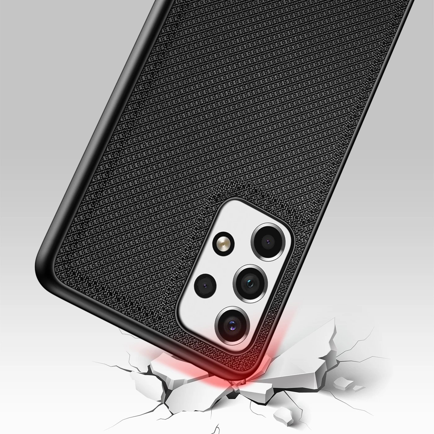 Mbështjellës Dux Ducis Fino për Samsung Galaxy A73, najlon, i zi