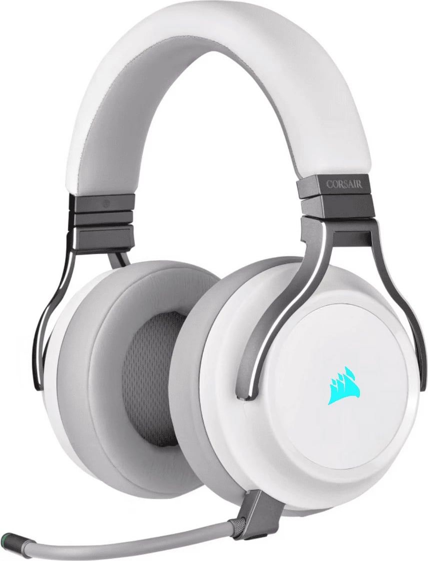 Kufje gaming Corsair Virtuoso CA-9011186-EU me mikrofon boom, over-ear, të bardha