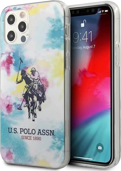 Mbështjellës U.S. Polo Assn. USHCP12LPCUSML për iPhone 12 Pro Max, Tie & Dye, Multikolor