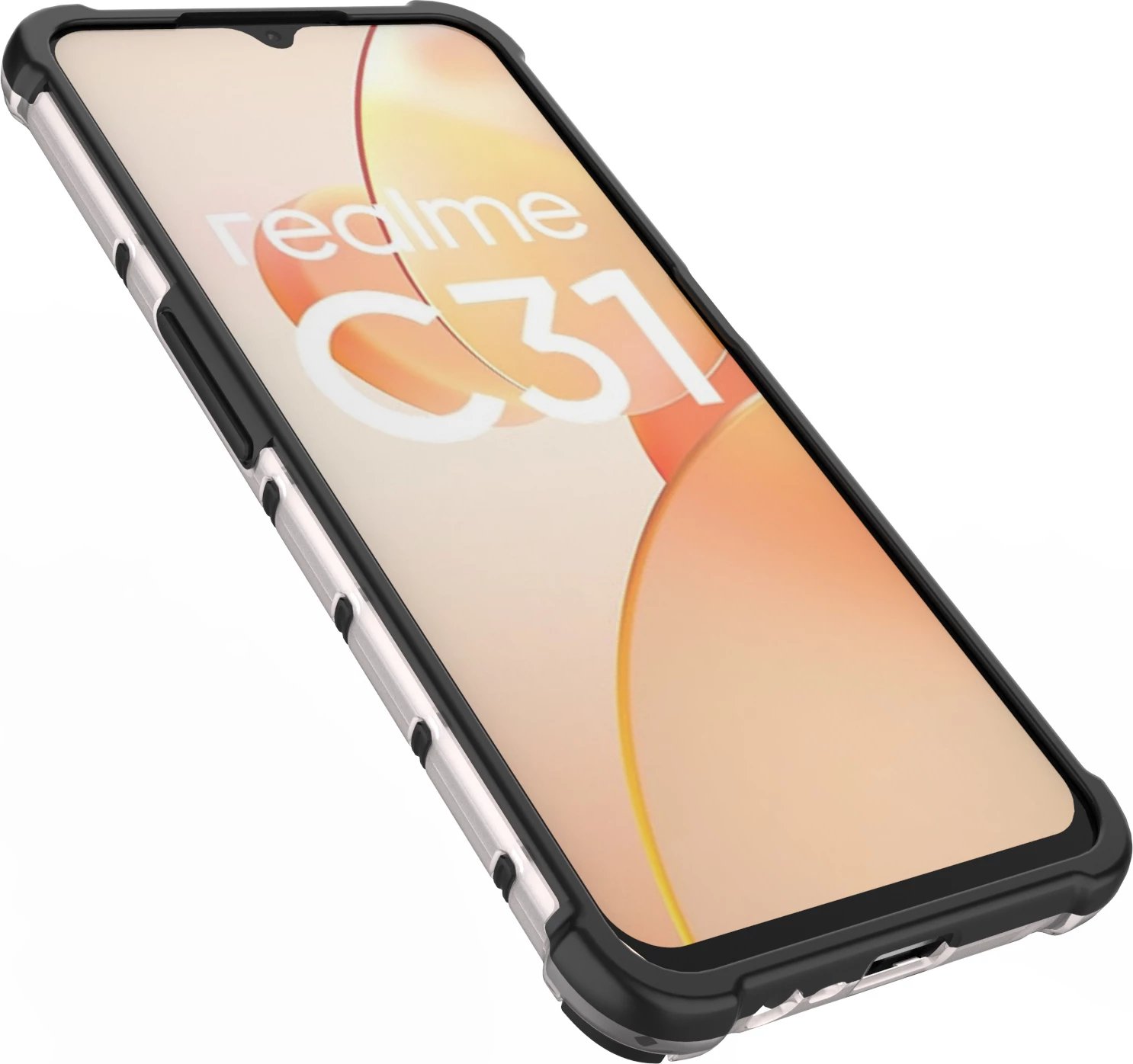 Mbështjellës Hurtel Honeycomb për Realme C31, Transparent Mbështjellës Hurtel Honeycomb për Realme C31, Transparent