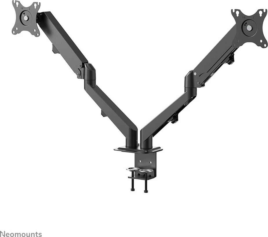 Krah tavoline për monitorë Neomounts Newstar DS70-700BL2, për 2 ekrane, 27 inç, rregullim lartësie me gaz, kapëse, e zezë