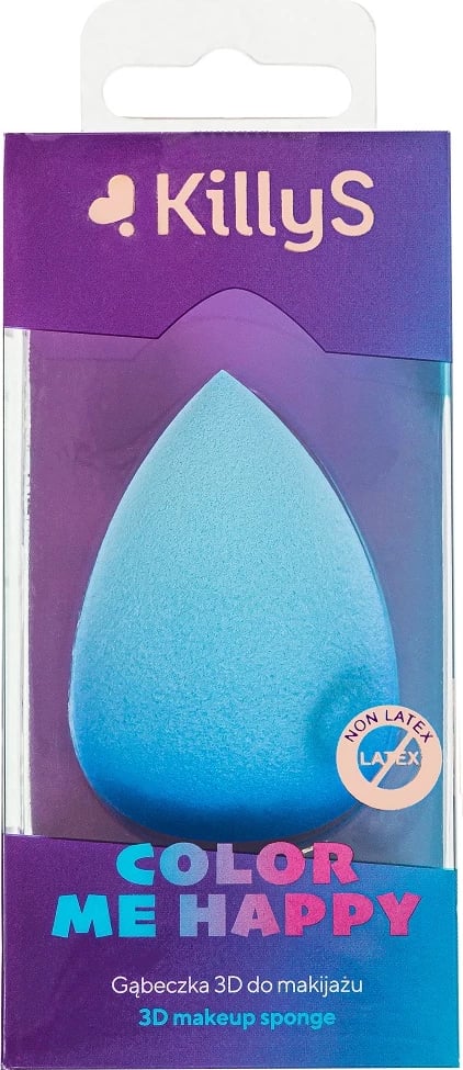 Sfungjer për makeup KillyS Color Me Happy 3D, blu, 1 copë