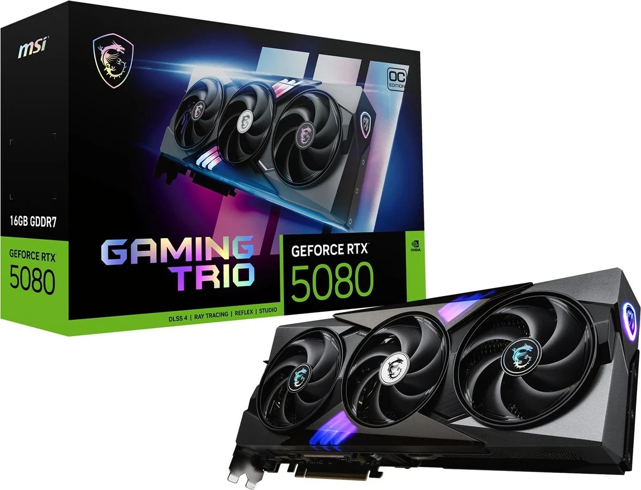 Kartelë grafike MSI Gaming GeForce RTX 5080 16 GB GDDR7, E zezë