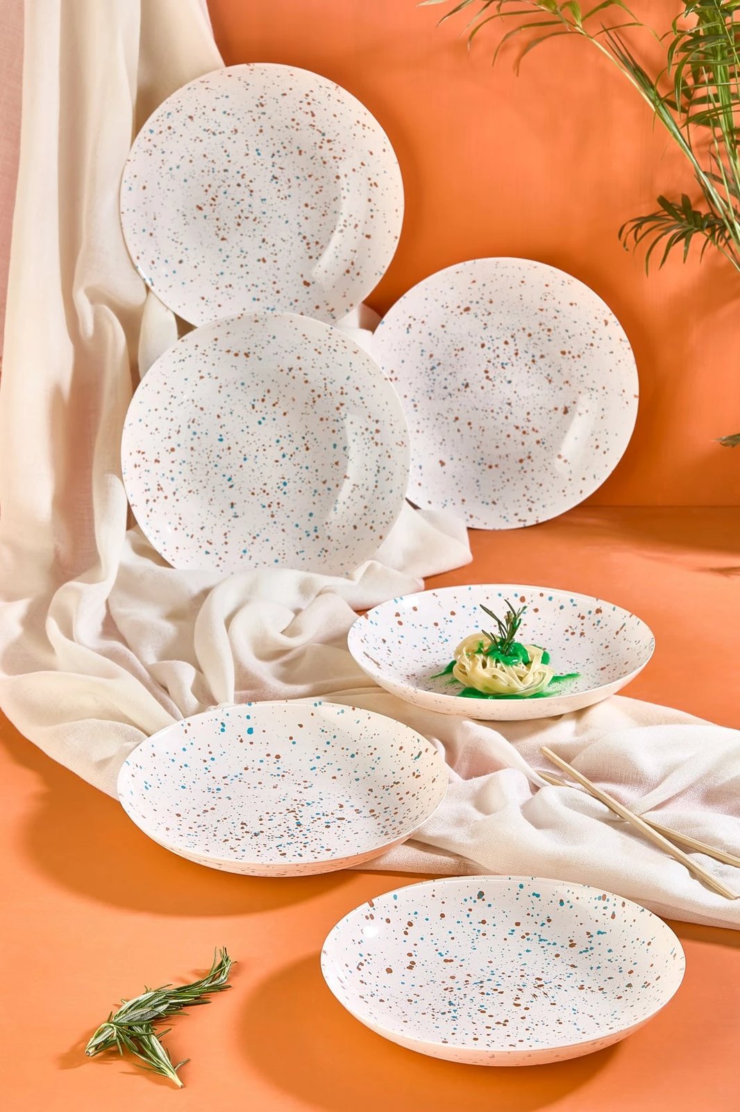 Set pjatash shërbimi (6 copë), Hermia, Punti, e bardhë