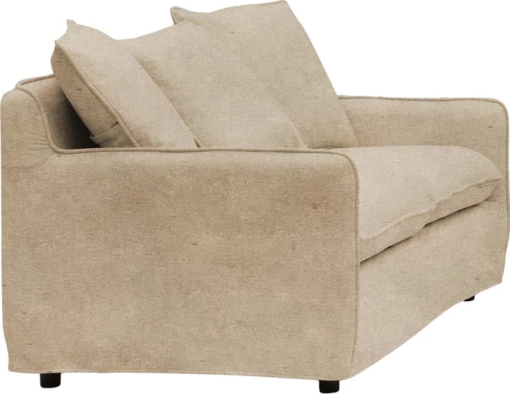 Set salloni, 2 pjesë, material stof, ngjyrë bezhë, me jastëkë