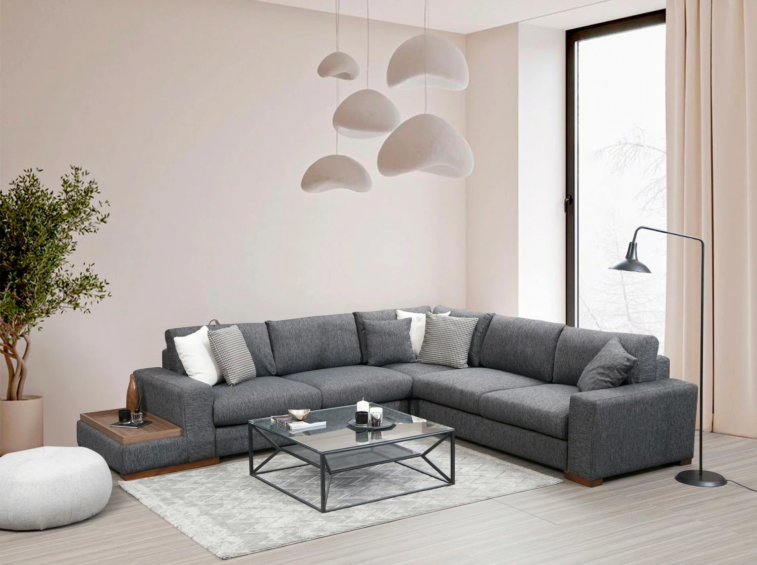 Këndare Atelier del Sofa, Loop 6, ngjyrë antracit