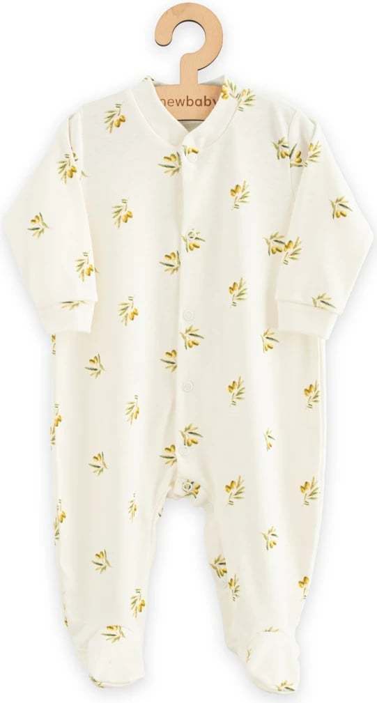 kombinezon bebe NEW BABY Olives 100% pambuk organik madhësi 56 (0-3m) bej