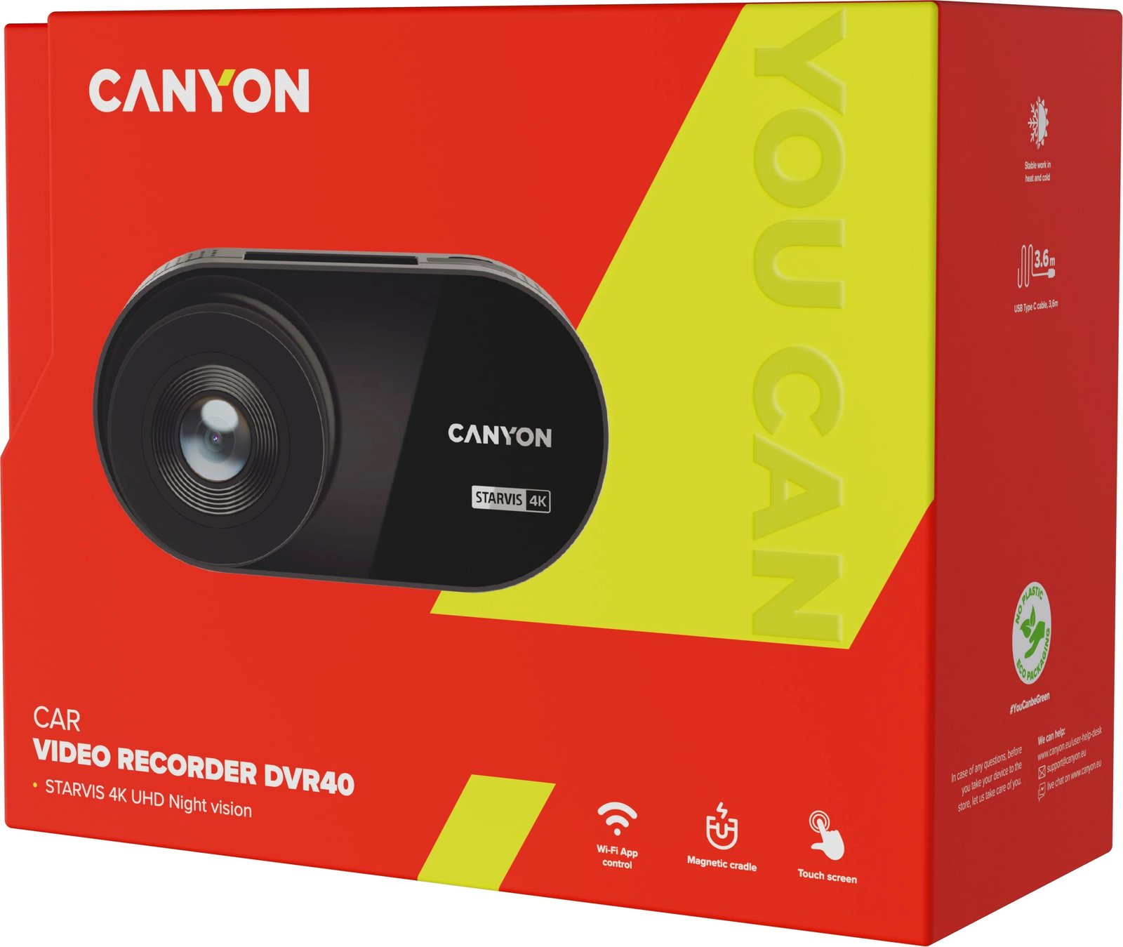 Kamera veture Canyon DVR40, 4K UltraHD, 3'' ekran, e zezë Kamera veture Canyon DVR40, 4K UltraHD, 3'' ekran, e zezë