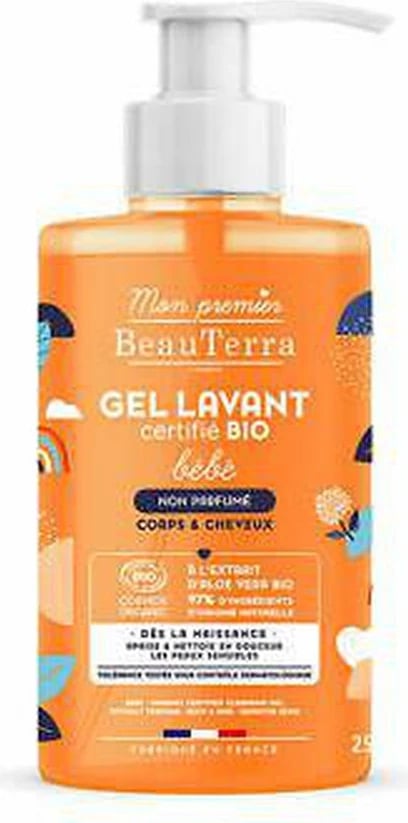 Xhel dushi bio për bebe Beauterra pa aromë 750ml Xhel dushi bio për bebe Beauterra pa aromë 750ml