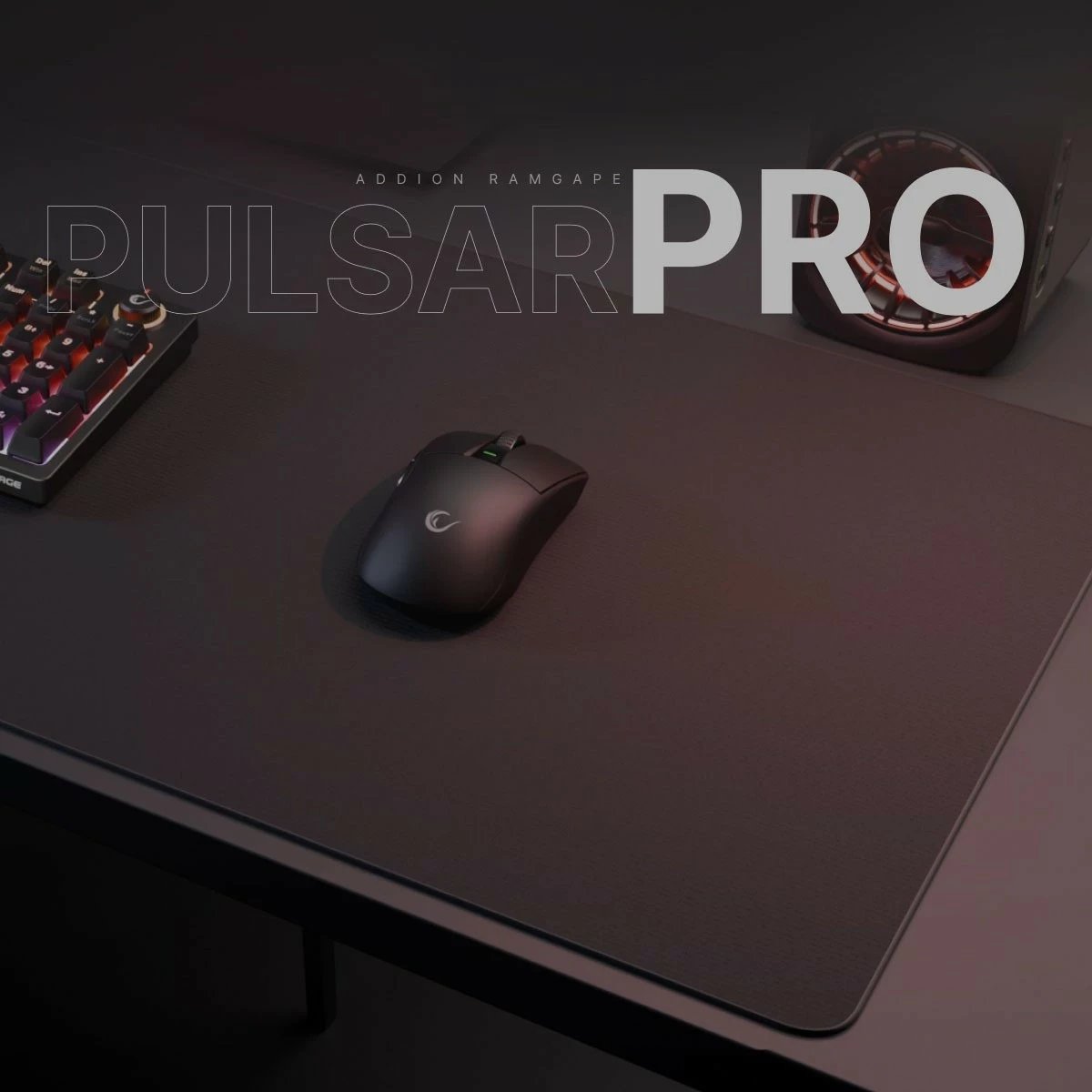 Mauspad Rampage Pulsar Pro S, 29x24 cm, tkaninë jacquard, e zezë