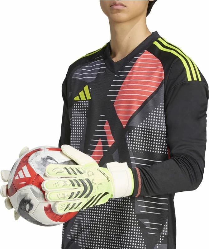 Doreza portieri adidas për meshkuj/femra, të bardha/verdha