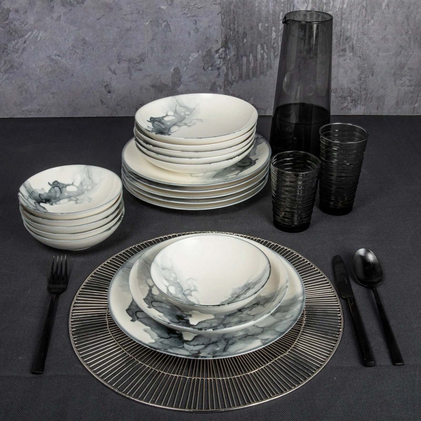 Set darke 24 pjese, Hermia Concept, GBSATN24Y4R1360