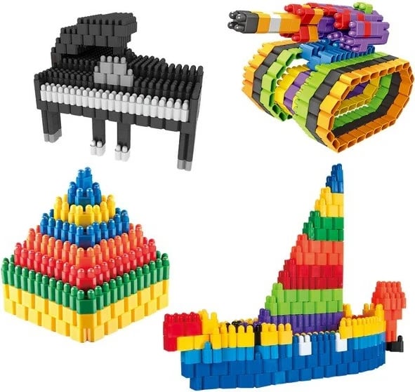 Set blloqe ndërtimi plastike ASKATO Little Geniuses, 498 pjesë, shumëngjyrëshe