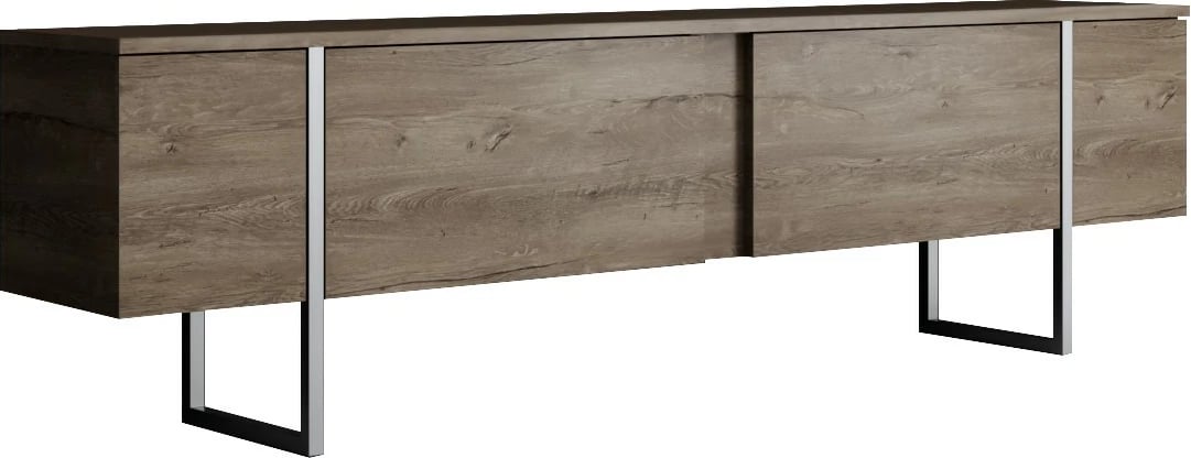 Set mobiljesh për dhomë dite, ngjyrë arre dhe argjendi, Hanah Home Luxe