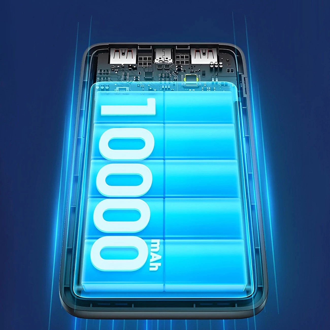 Powerbank Dudao K18-1W 10000mAh 10W 2 porta dalje, USB-A/USB-C/Micro USB e bardhë