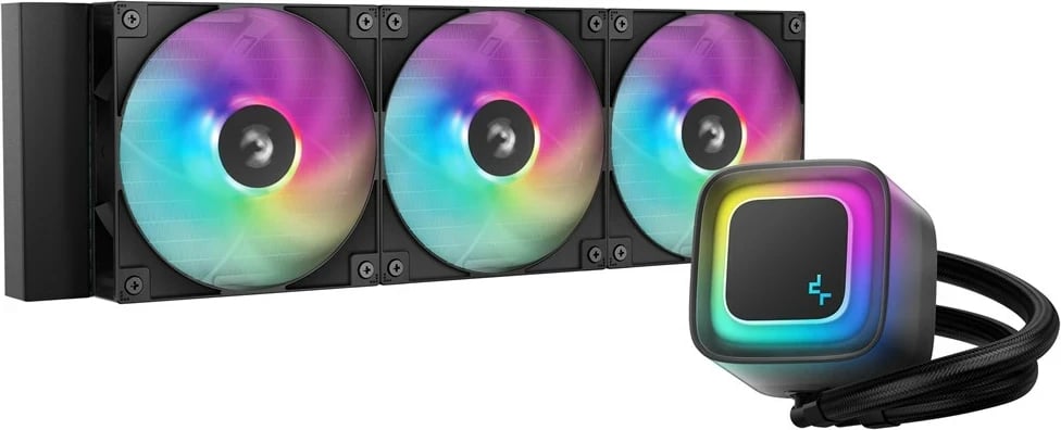 Kasë ftohëse me lëng DEEPCOOL LE360 V2, 3x12 cm, RGB, e zezë