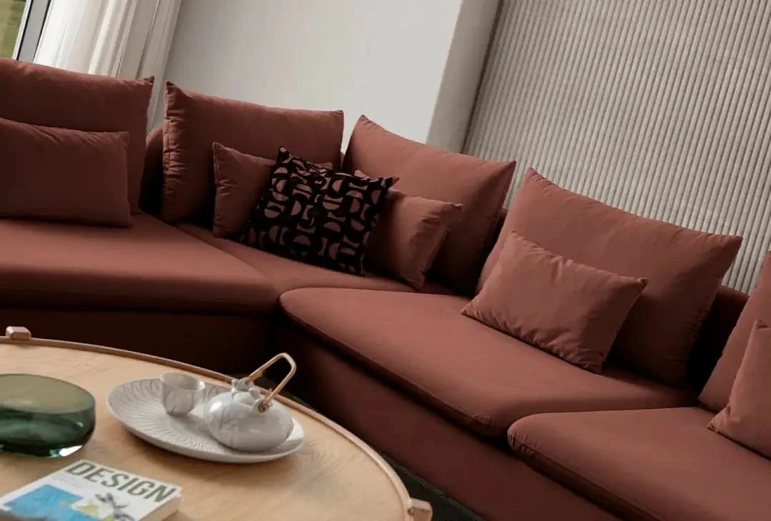 Këndare Flexy L, ngjyrë e kuqe tullë, Atelier del Sofa