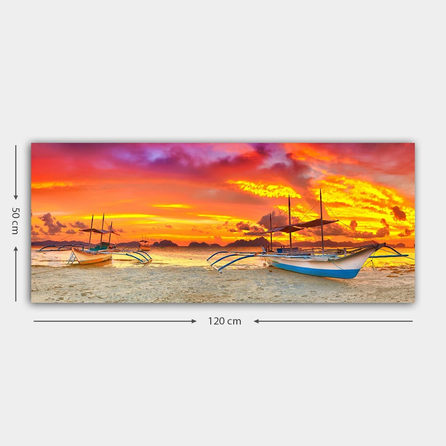 Pikturë dekorative në kanavacë, shumëngjyrëshe, YTY1143779_50120, 50x120cm