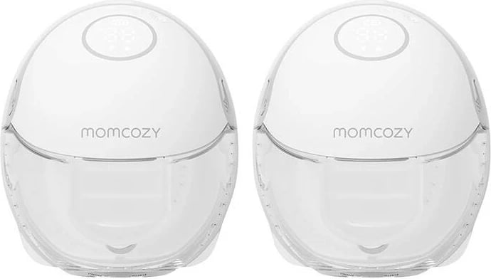Pompe gjiri dyfishe Momcozy M6, 295 mmHg, 3 modalitete/9 nivele, bateri 1350 mAh, gri, set 2 copë