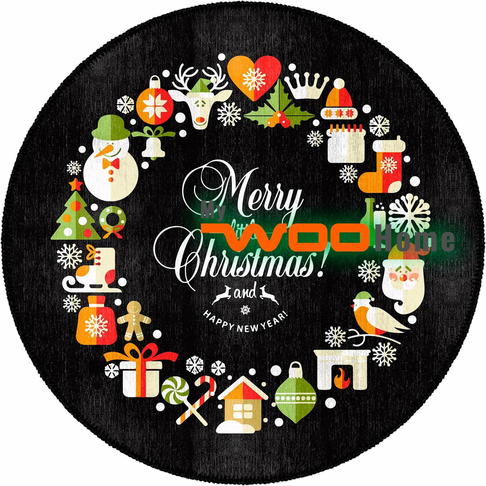 Qilim dekorativ, shumëngjyrësh, Woobtny0311, 50x50cm