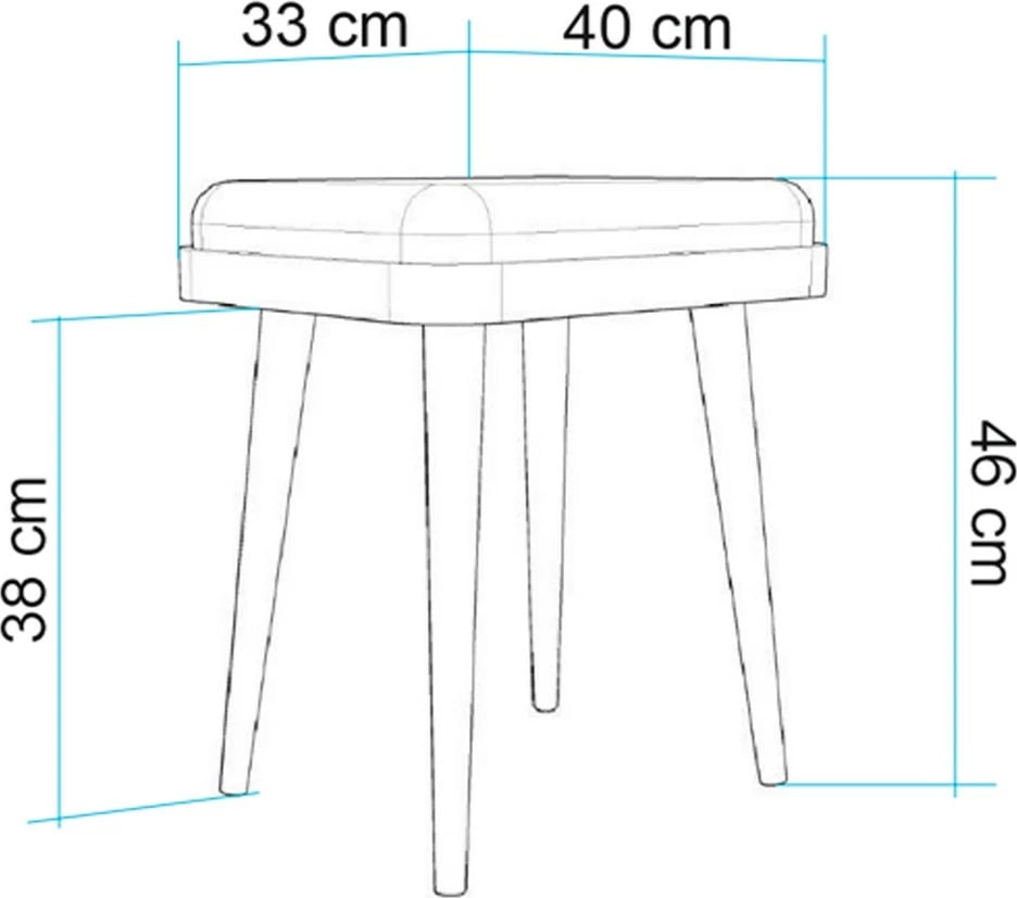 Set dy karrige të ulëta Skye Decor, Vina Mini 1048, ngjyrë lis, blu e errët (2 copë)