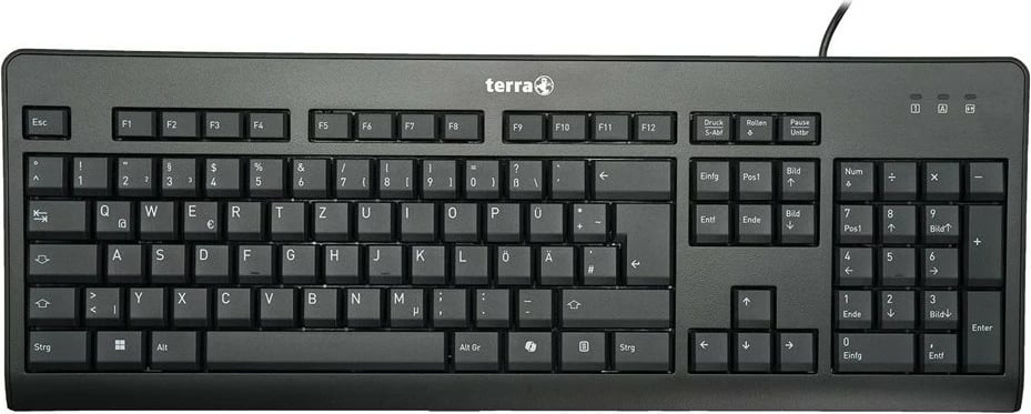 Tastierë Terra TERRA Keyboard 1500, USB, 105 taste, QWERTZ, e zezë