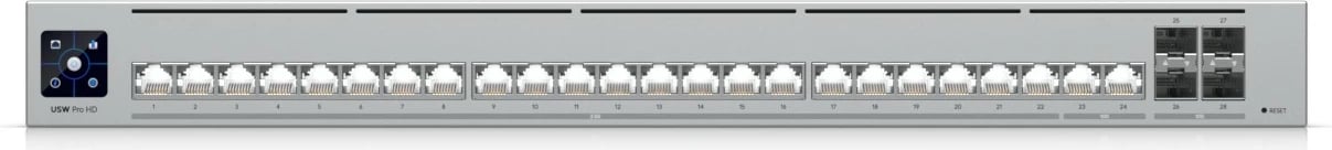 Switch Ubiquiti UniFi Pro HD 24, Managed, L2/L3, 2.5G/10G Ethernet, Rack 1U, hiri