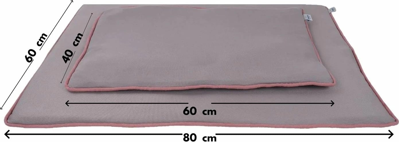 Shtrat për kafshë, Paws & Whiskers, termo dyshek, 40x60, ngjyrë gri